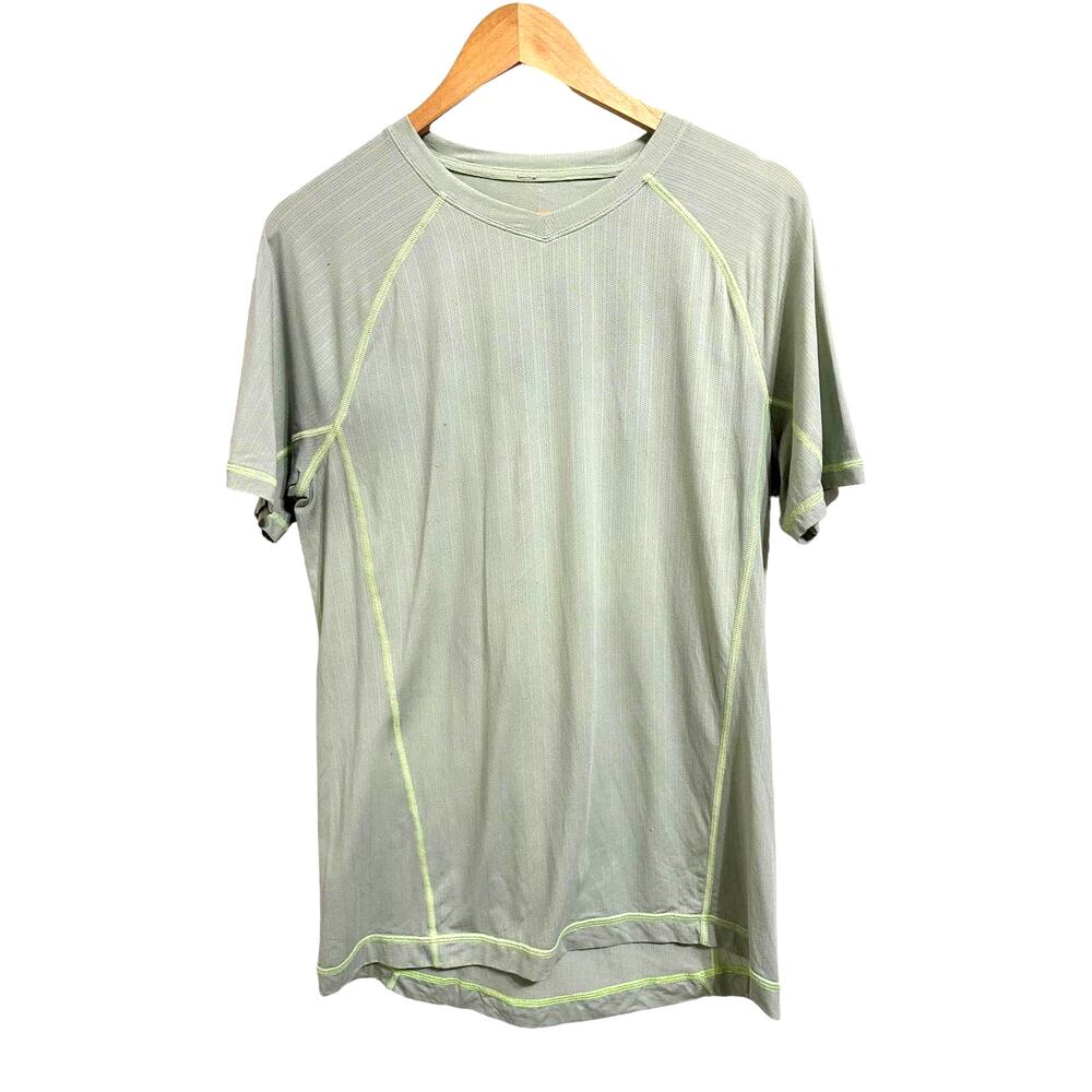 Lululemon Mens short sleeve‎ green Athletic T-Shirt size M